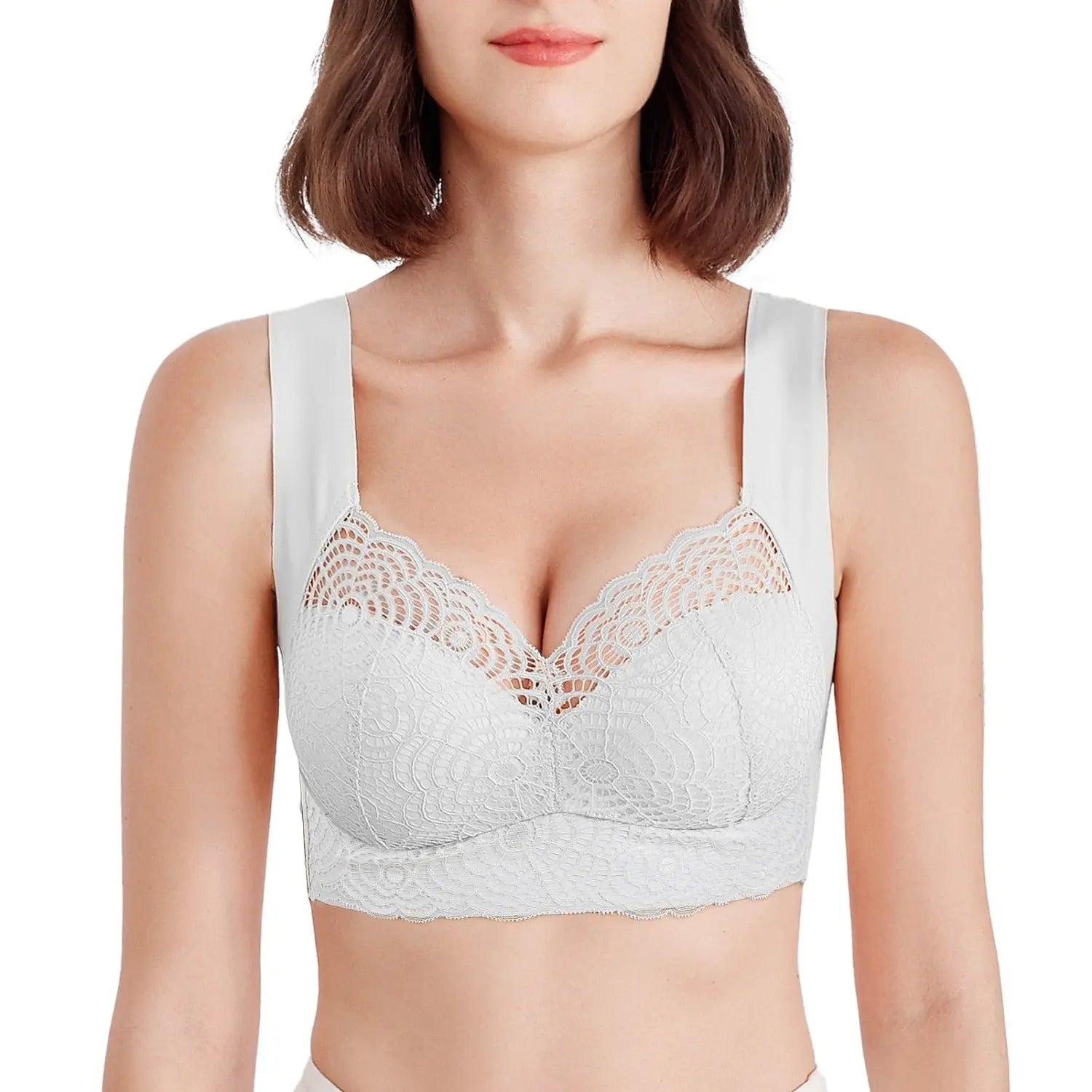 Blonde BH Uden Bøjle | Plus Size Tynd Cup med Elegant Blonde Design | Komfortabel Pasform til Daglig Brug 4
