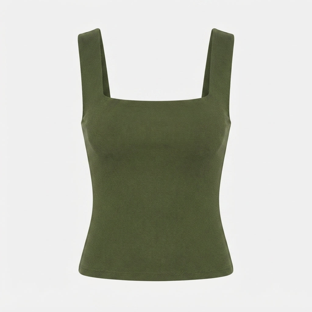 Camisole Top Dame Firkantet Hals – Slim Ærmeløs Tanktop