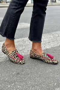 Loafers Women – Leopard Print Tassel Loafers Flats