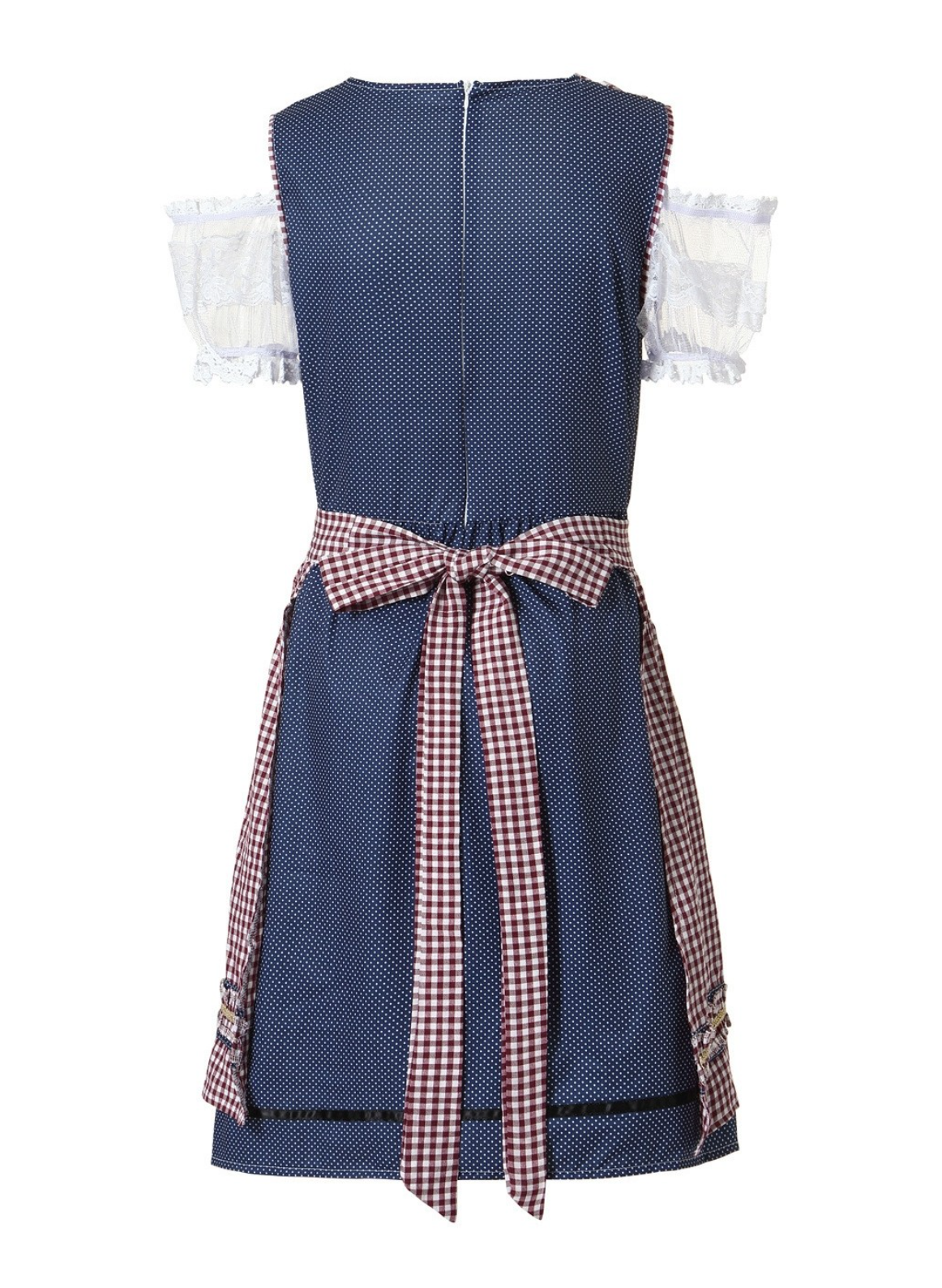 Oktoberfest Kostume Dame Dirndl Lilla – Kjole, Forklæde og Bluse