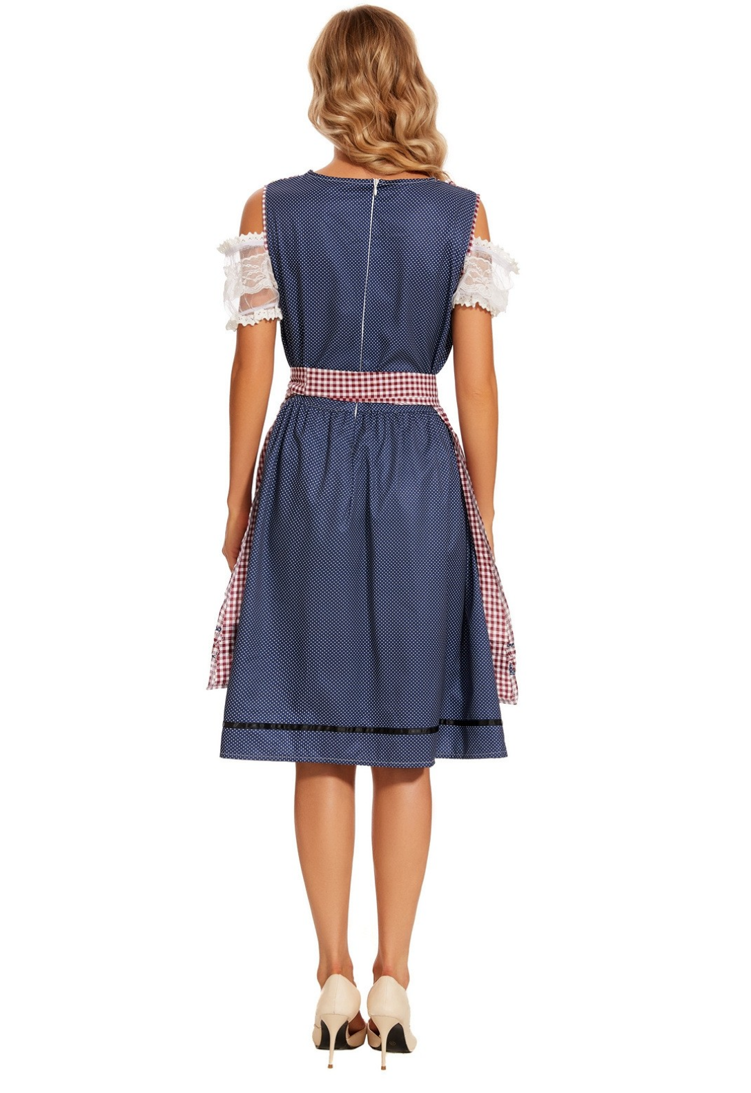 Oktoberfest Kostume Dame Dirndl Lilla – Kjole, Forklæde og Bluse