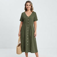 Button-Front Shirt Dress Women – Light Summer Dress