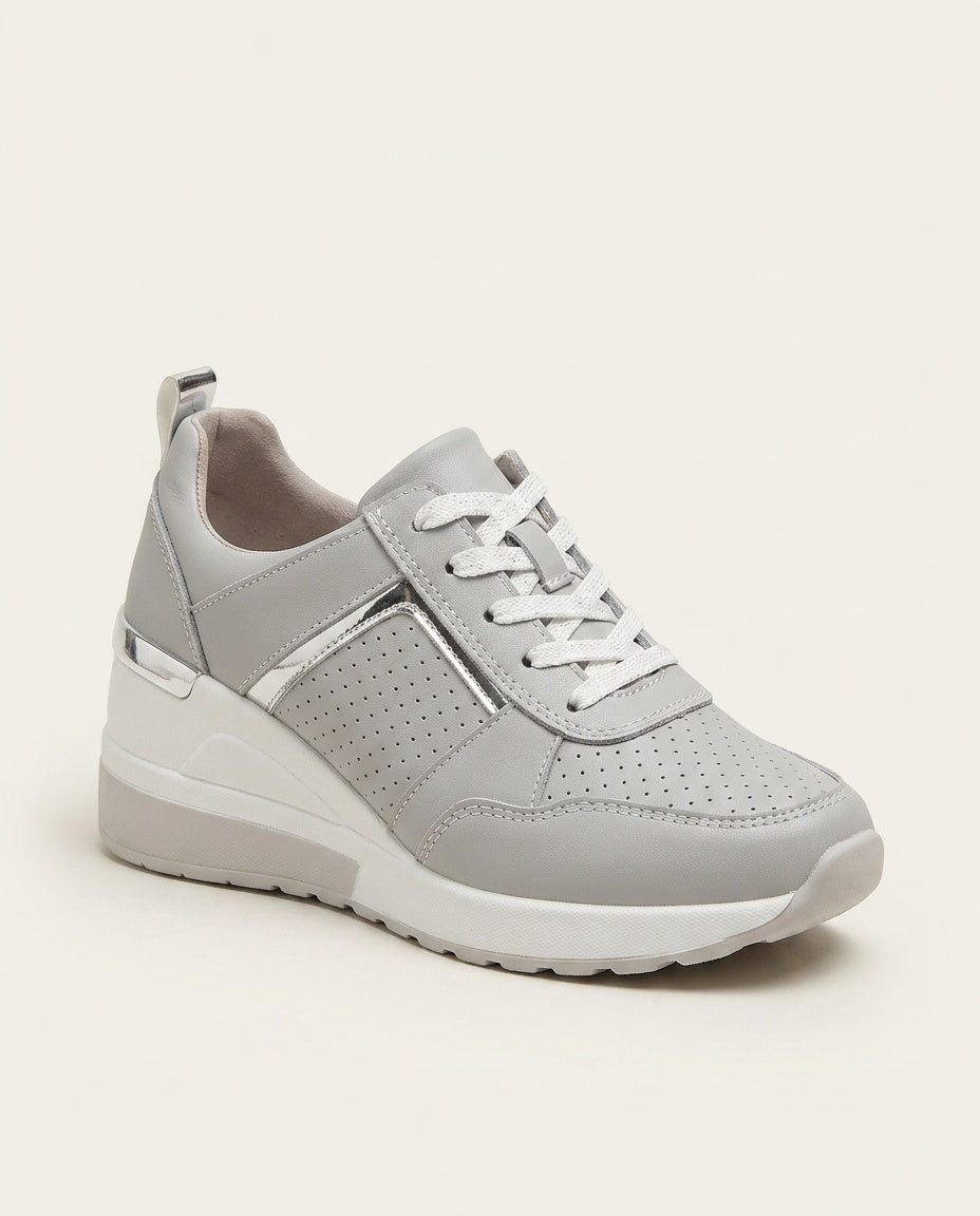 Platform Sneakers Dame Snøre – Chunky Sål og Polstret Indersål
