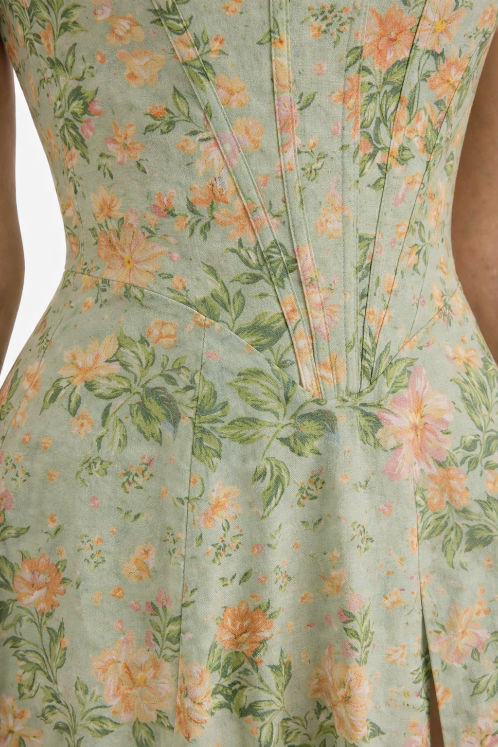 Elegant Sommerkjole med Blomsterprint og Corset Liv for Bryllups Gæster 4