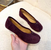 Tabi Ballet Flats Women – Split Toe Bow Vegan Leather