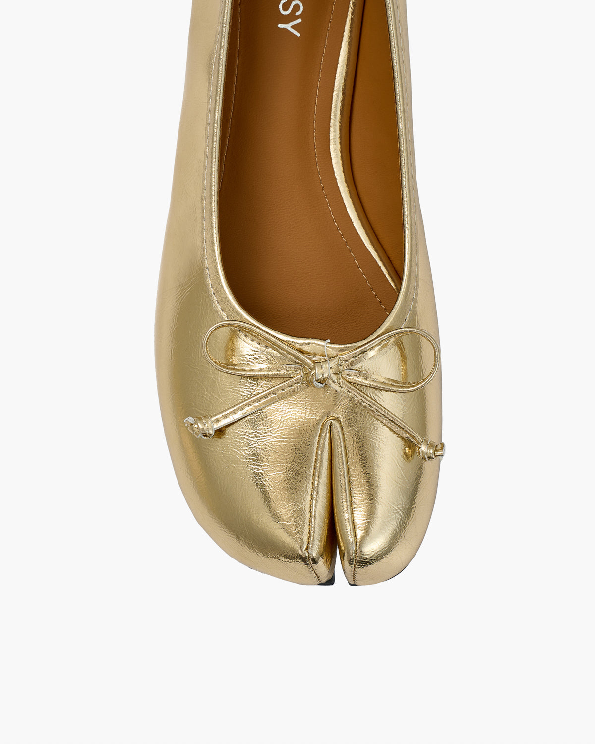 Tabi Ballet Flats Women – Bow Split Toe Microfibre Leather