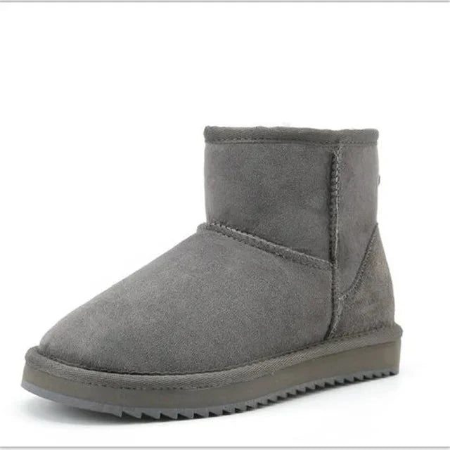 Women's Sheepskin Ankle Boots – Genuine Fur, Warm Slip-On