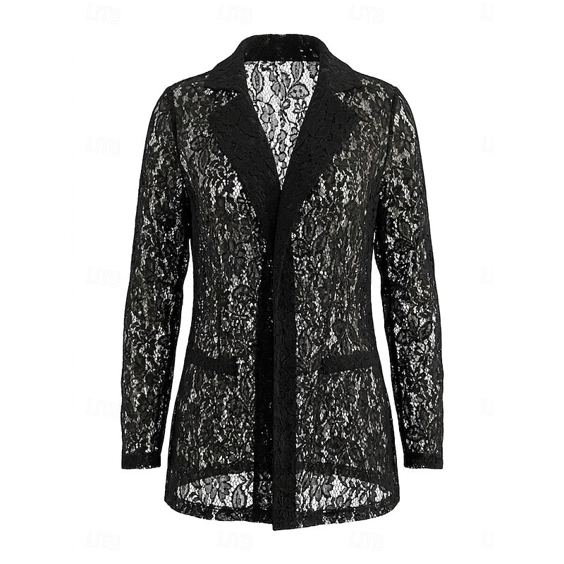 Blondeblazer Dame – Let Åben Sommerblazer med Reverskrave