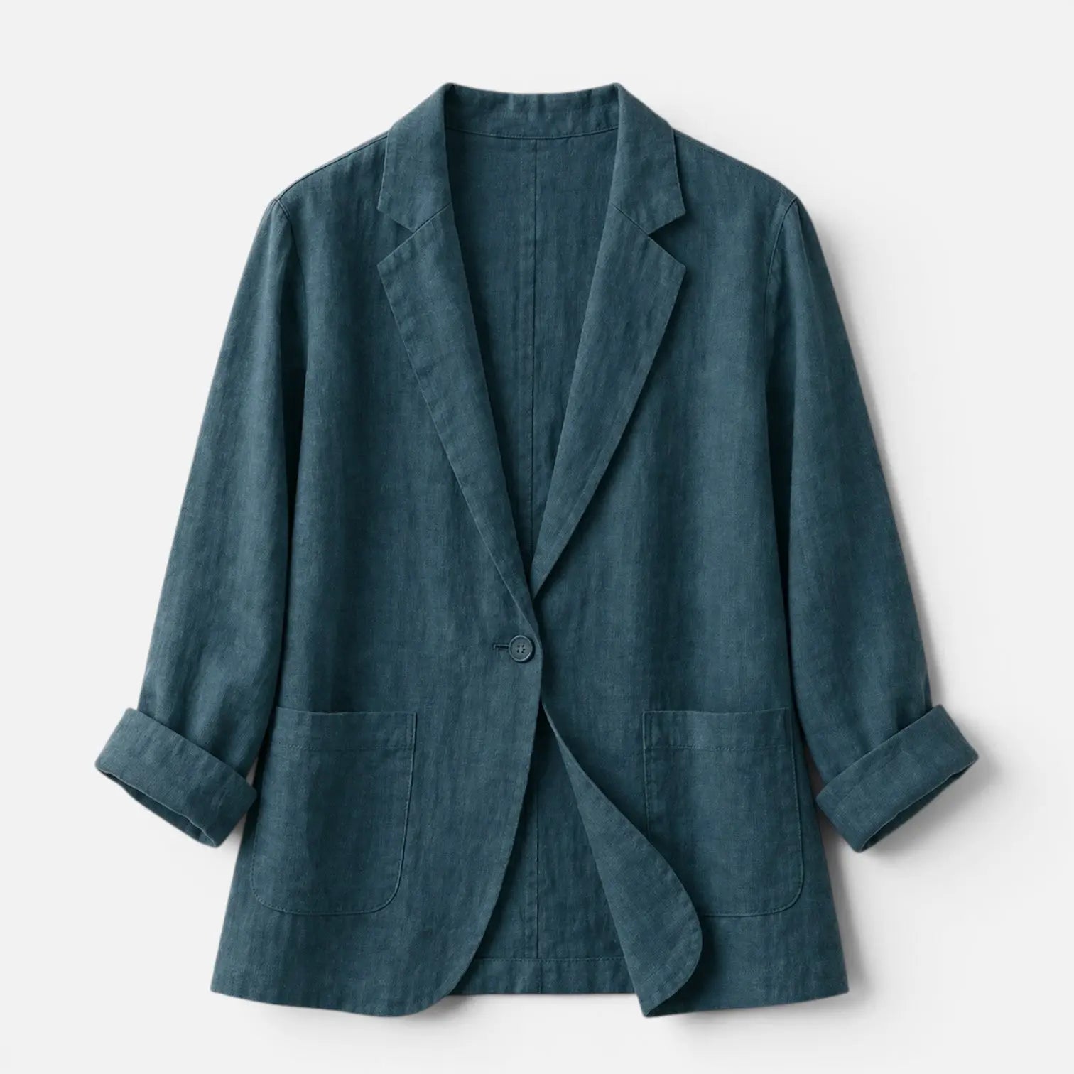 Karla Langærmet Bomuldsblazer Dame – Tailored med Stilrent Snit  Panorla