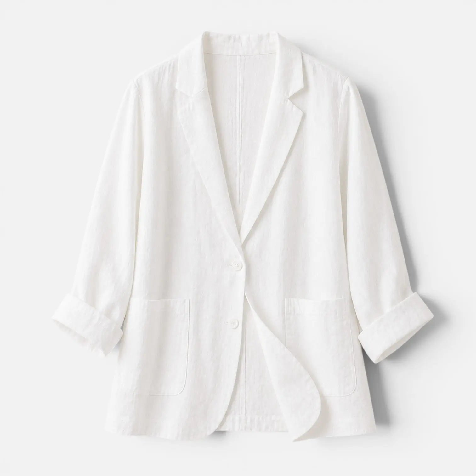 Karla Langærmet Bomuldsblazer Dame – Tailored med Stilrent Snit  Panorla