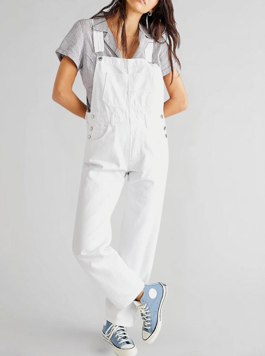 Denim Jumpsuit Dame – Straight Leg Buksedragt til Hverdag