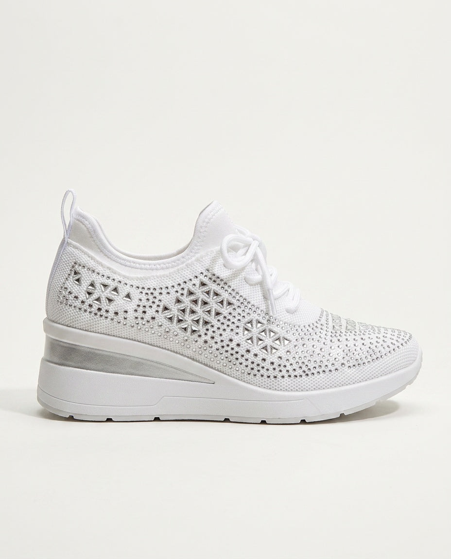 Platform Sneakers Dame Similisten – Snøre med Chunky Sål